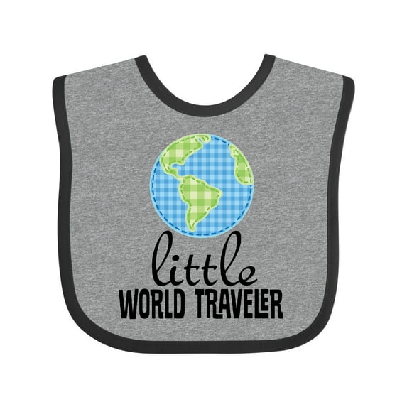 Inktastic Little World Traveler Boys or Girls Baby Bib