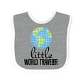 thumbnail image 1 of Inktastic Little World Traveler Boys or Girls Baby Bib, 1 of 4
