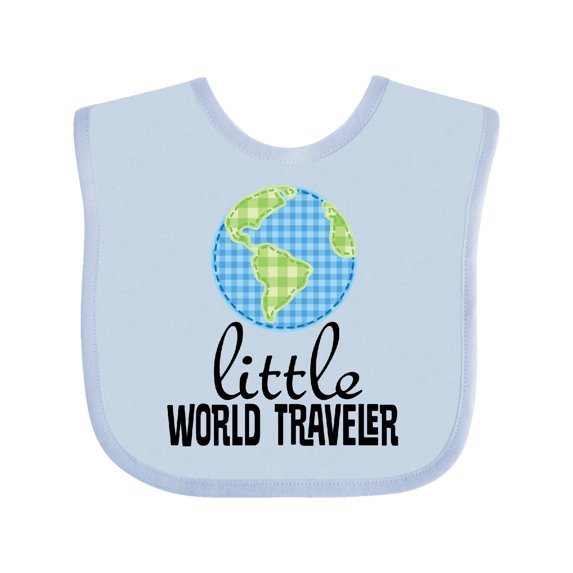 Inktastic Little World Traveler Boys or Girls Baby Bib