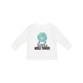 thumbnail image 1 of Inktastic Little World Traveler Boys or Girls Long Sleeve Toddler T-Shirt, 1 of 5