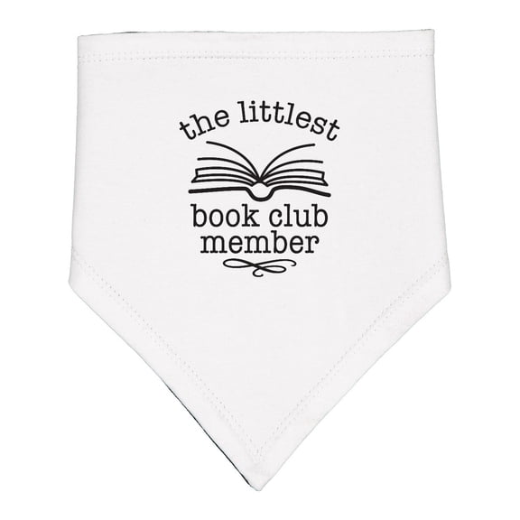 Inktastic Littlest Book Club Member Baby Reading Baby Bandana Bib