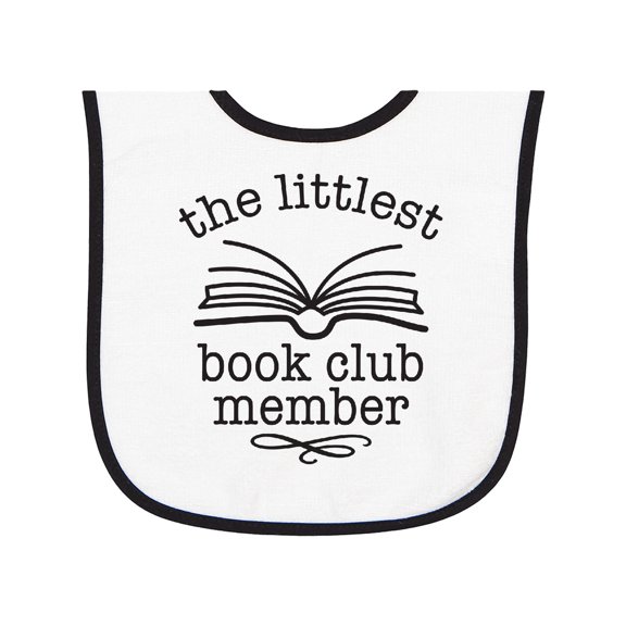 Inktastic Littlest Book Club Member Baby Reading Baby Terry Cloth Bib