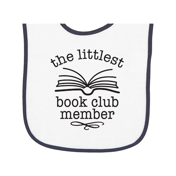 Inktastic Littlest Book Club Member Baby Reading Baby Terry Cloth Bib