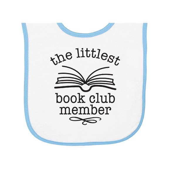 Inktastic Littlest Book Club Member Baby Reading Baby Terry Cloth Bib