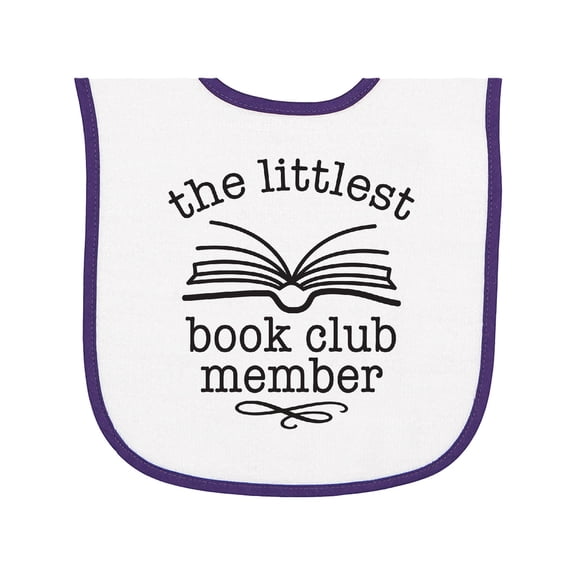 Inktastic Littlest Book Club Member Baby Reading Baby Terry Cloth Bib