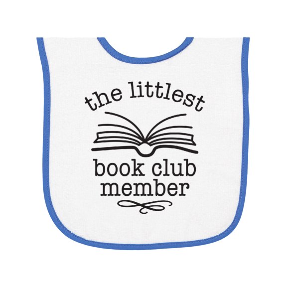 Inktastic Littlest Book Club Member Baby Reading Baby Terry Cloth Bib