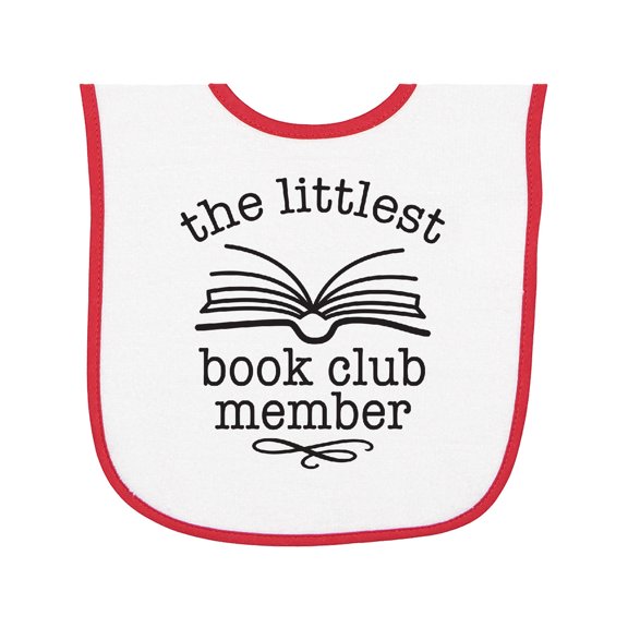 Inktastic Littlest Book Club Member Baby Reading Baby Terry Cloth Bib