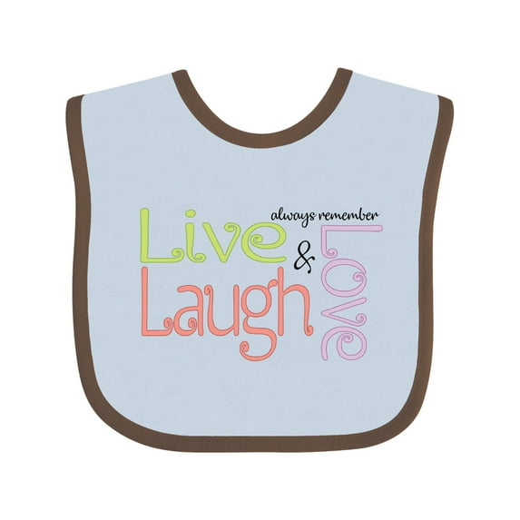 Inktastic Live, Laugh, Love Boys Baby Bib