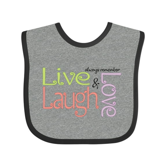 Inktastic Live, Laugh, Love Boys Baby Bib