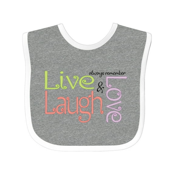 Inktastic Live, Laugh, Love Boys Baby Bib