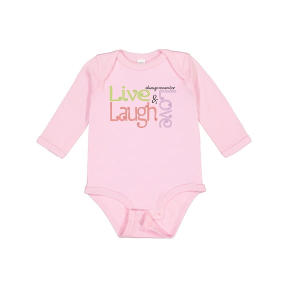 Inktastic Live, Laugh, Love Boys Long Sleeve Baby Bodysuit