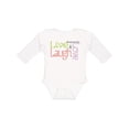 thumbnail image 1 of Inktastic Live, Laugh, Love Boys Long Sleeve Baby Bodysuit, 1 of 5