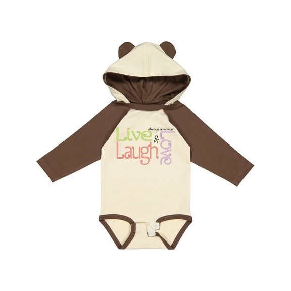 Inktastic Live, Laugh, Love Boys Long Sleeve Baby Bodysuit