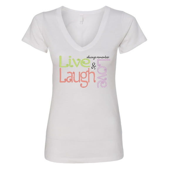 Inktastic Live, Laugh, Love Women's V-Neck T-Shirt