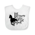 thumbnail image 1 of Inktastic Live Like Someone Left the Gate Open Horse Silhouette Boys or Girls Baby Bib, 1 of 4