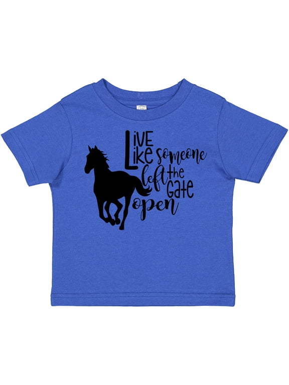 Live Like Someone Left the Gate Open Horse Silhouette Boys or Girls Toddler T-Shirt