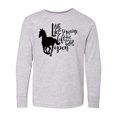 thumbnail image 1 of Inktastic Live Like Someone Left the Gate Open Horse Silhouette Long Sleeve Youth T-Shirt, 1 of 5
