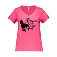 thumbnail image 1 of Inktastic Live Like Someone Left the Gate Open Horse Silhouette Women's Plus Size V-Neck T-Shirt, 1 of 4