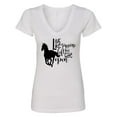 thumbnail image 1 of Inktastic Live Like Someone Left the Gate Open Horse Silhouette Women's V-Neck T-Shirt, 1 of 5