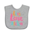thumbnail image 1 of Inktastic Live Love Aloha Boys or Girls Baby Bib, 1 of 4