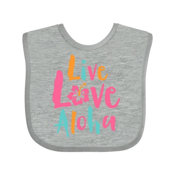Inktastic Live Love Aloha Boys or Girls Baby Bib