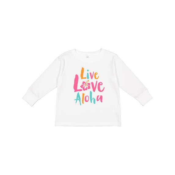 Inktastic Live Love Aloha Boys or Girls Long Sleeve Toddler T-Shirt
