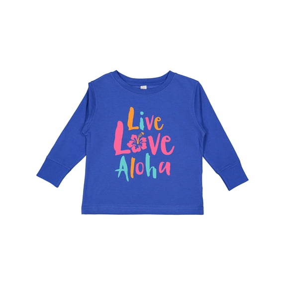 Inktastic Live Love Aloha Boys or Girls Long Sleeve Toddler T-Shirt
