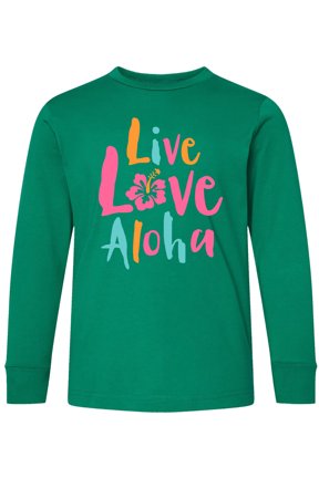 Live Love Aloha Long Sleeve Youth T-Shirt