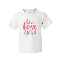 Inktastic Live Love Aloha Youth T-Shirt