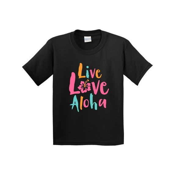 Inktastic Live Love Aloha Youth T-Shirt