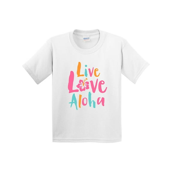 Inktastic Live Love Aloha Youth T-Shirt