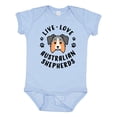 thumbnail image 1 of Inktastic Live Love Australian Shepherds Boys or Girls Baby Bodysuit, 1 of 5