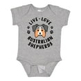 thumbnail image 1 of Inktastic Live Love Australian Shepherds Boys or Girls Baby Bodysuit, 1 of 5