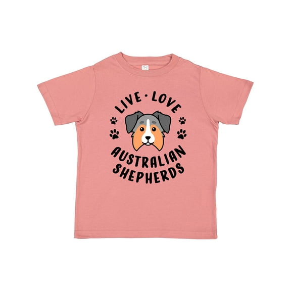 Inktastic Live Love Australian Shepherds Boys or Girls Toddler T-Shirt
