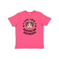 thumbnail image 1 of Inktastic Live Love Australian Shepherds Youth T-Shirt, 1 of 5