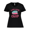 thumbnail image 1 of Inktastic Live Love Camp RV Women's Plus Size T-Shirt, 1 of 5