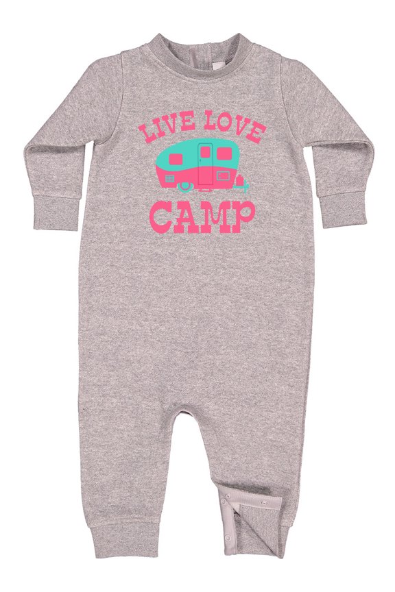 Live Love Camp Rv Baby Fleece Romper