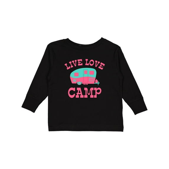 Inktastic Live Love Camp Rv Girls Long Sleeve Toddler T-Shirt