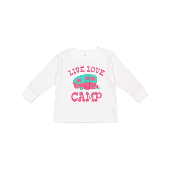 Inktastic Live Love Camp Rv Girls Long Sleeve Toddler T-Shirt