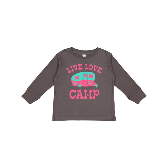 Inktastic Live Love Camp Rv Girls Long Sleeve Toddler T-Shirt