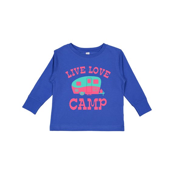 Inktastic Live Love Camp Rv Girls Long Sleeve Toddler T-Shirt