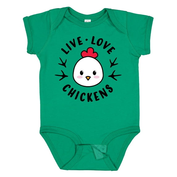 Inktastic Live Love Chickens Boys or Girls Baby Bodysuit