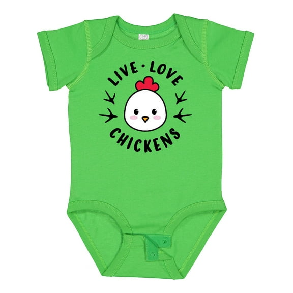 Inktastic Live Love Chickens Boys or Girls Baby Bodysuit