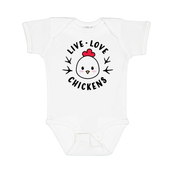 Inktastic Live Love Chickens Boys or Girls Baby Bodysuit