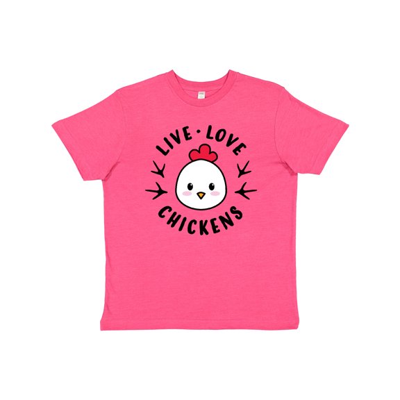 Inktastic Live Love Chickens Youth T-Shirt