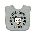 thumbnail image 1 of Inktastic Live Love Cows Boys or Girls Baby Bib, 1 of 4