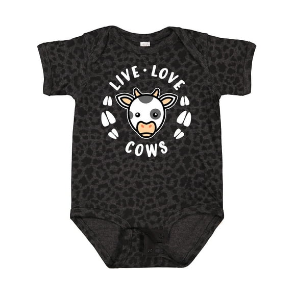 Inktastic Live Love Cows Boys or Girls Baby Bodysuit