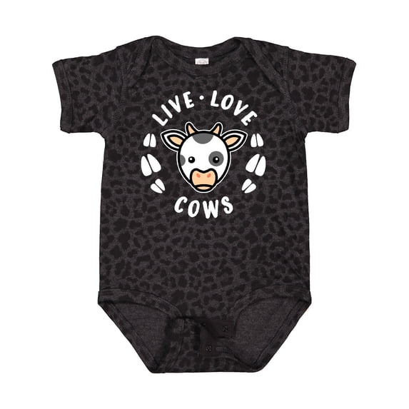 Inktastic Live Love Cows Boys or Girls Baby Bodysuit
