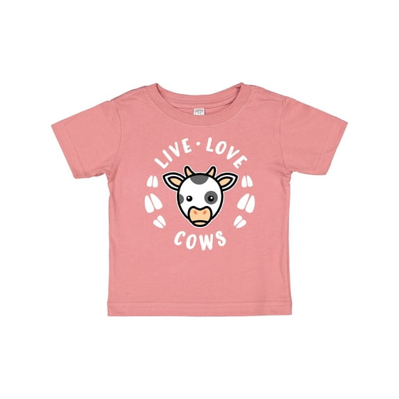 Inktastic Live Love Cows Boys or Girls Baby T-Shirt