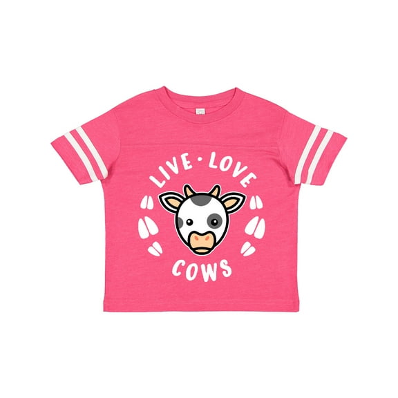 Inktastic Live Love Cows Boys or Girls Toddler T-Shirt